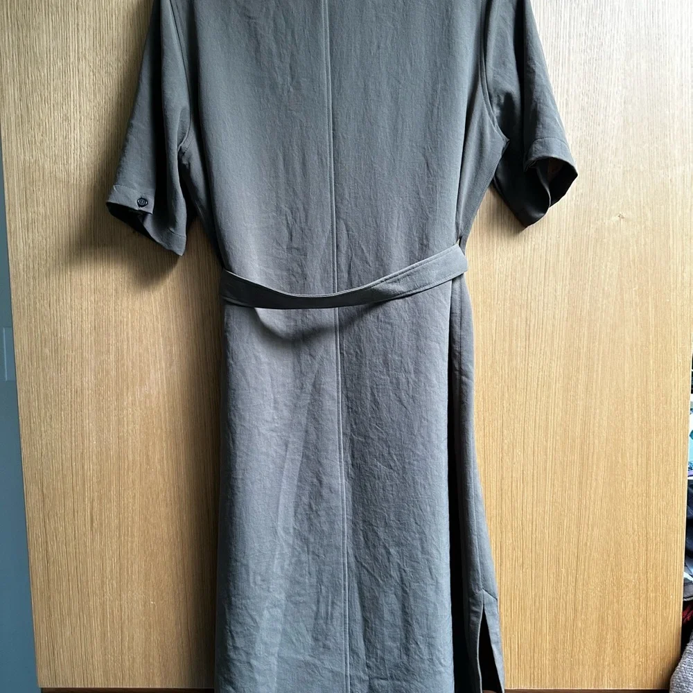 Billy Reid khaki green button front dress, size M - Picture 8 of 9